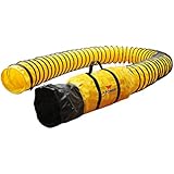 XPOWER 8DH25 PVC Extra Flexible Ducting Hose, -20 to 180 degrees F Temperature Range, 25' Length, 8" ID