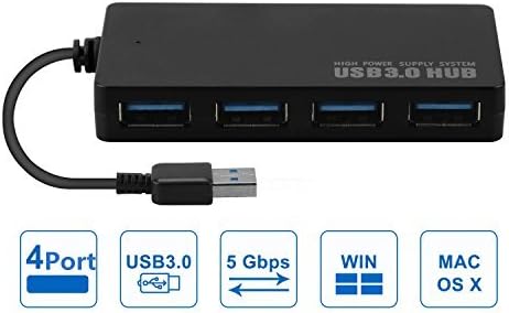 4-Port USB 3.0 Ultra-thin Data Hub for Macbook, Mac Pro / mini, iMac, Surface Pro, XPS, Laptop, USB Flash Disk, Mobile Hard Disk, etc.