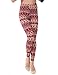 Bentibo Women's Fashion Floral Printed Spandex Leggings Skinny Pants Red S