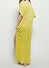R.Vivimos Women Short Sleeve Casual O-Neck Maxi Long T-Shirt Dresses Large Yellow