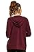 Sofra Women's Thin Cotton Zip Up Hoodie Jacket (M, Burg) Burgundy