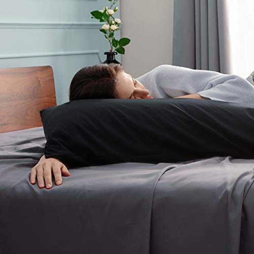 Bedsure Black Body Pillow Cover, Black Body Pillow Case Super Soft and