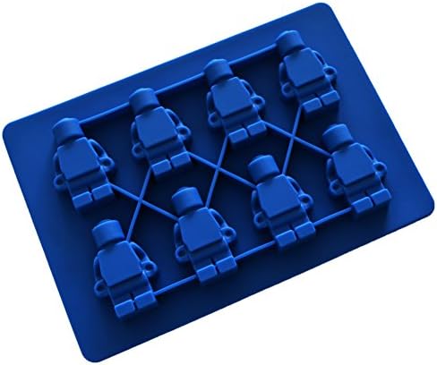 Flyager Silicone Robot Ice Mold Jelly Molds Candy Cake Mould Bakeware DIY (Blue)
