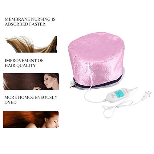 220V Electric Hair Thermal Treatment Beauty Steamer SPA Nourishing Hair Care Cap Waterproof Anti-Electricity Control Heating