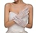 Aurora Bridal® Women's 2016 Short Floral Lace Wrist Length Wedding Gloves
