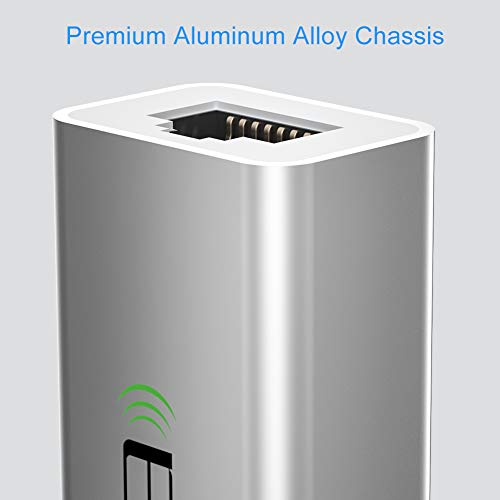 USB C to Ethernet Adapter, Type C to RJ45 Thunderbolt 3/Type-C Gigabit Ethernet LAN Network Adapter, Compatible with MacBook Pro 2019/2018/2017, MacBook Air, Dell XPS and More - Silver