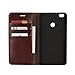 iCoverCase Xiaomi Mi Max Case, Crazy Horse Pattern Genuine Leather Case [Wallet Function] Flip Stand Cover with Card Slot for Xiaomi Mi Max(6.44inch)(Brown)