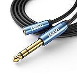 MillSO 6.35 to 3.5 Headphones Adapter, 6.6ft TRS 1/4 to 3.5mm Stereo Cord 6.35mm 1/4 Male to 3.5mm 1/8 Female for Amplifiers, Guitar Amp, Piano, Home Theater Devices, or Mixing Console - 2M/6.6ft