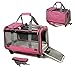 Antelope Airline Approved Pet Wheels Carrier for Cats, Small Dogs, Puppies, Cat Wheel Travel Carrier for Outdoor, Foldable Portable Washable Pet Stroller 19.6 in 12.2 in 12.2 in (Pink)thumb 3