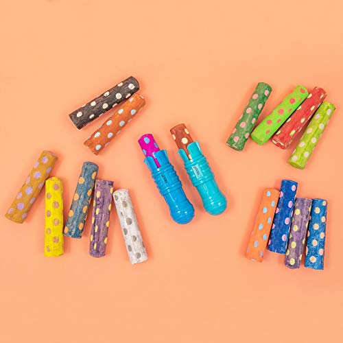 Yoobi Sidewalk Chalk Bucket Set 20 Pieces of Chalk, 2 Chalk Holders