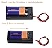 LampVPath (Pack of 3 9v Battery Holder, 9 Volt Battery Holder with Switch, 9v Battery Case with Switch