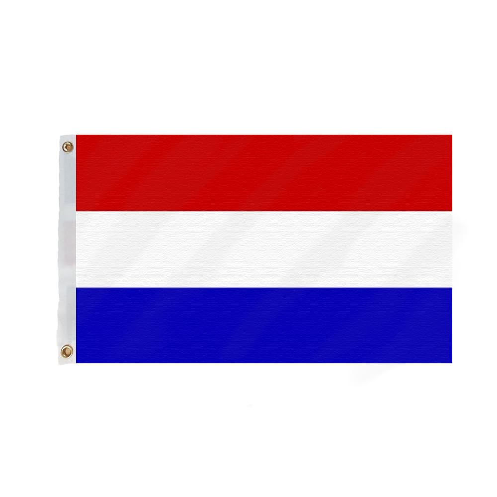 Flagmax Dutch Flag 5ft x 3ft Netherlands Flag with Eyelets Durable Polyester Banner for Indoor and Outdoor Display National Events Celebrations Sports Bars and Home Use