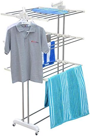 Tiles Palace Fast Dry Cloth Dryer Sturdy and Sleek Folding Clothes Drying Stand for All Kinds, Multicolour, Medium