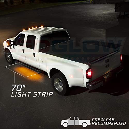 LEDGlow 70" Truck LED Running Board Light Amber Side Marker Kit with