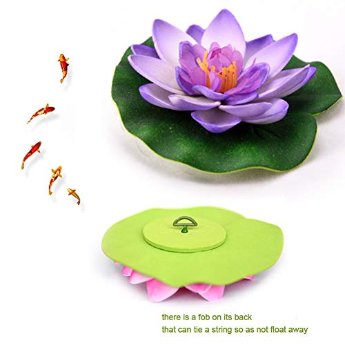 Happy Trees Artificial Floating Foam Lotus Flower With Water Lily Pad Lifelike Ornanment Perfect For Home Garden Pond Decoration 12 Pack Pricepulse