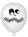 Halloween Balloons 50 Pack - Partay Pumpkin Halloween Scary Cute Decor for Halloween Parties and Party Favors - Orange and White Funny Faces Balloons