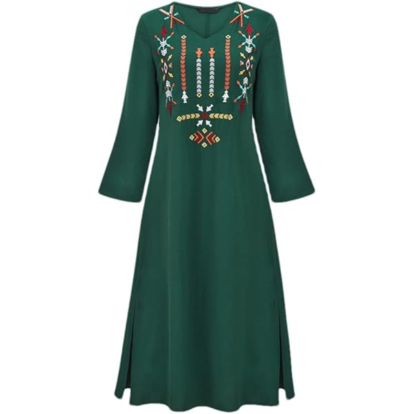Amazon.com: IMEKIS Mexican Dress for Women: Boho Peasant Floral Embroidered  Traditional Fiesta Outfit Cinco De Mayo Mexico Day of The Dead Dresses Fall  Cocktail Bohemian Midi Gown Blue : Clothing, Shoes &