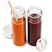 Komax Juice Bottles 18.5-oz, Set of 4 | Shatterproof Juicing Bottles For Smoothies, Milk & Water | BPA-Free Tritan Plastic Juice Bottles | Freezer & Dishwasher Safe | Wide Mouth Lid & Inner Cap