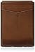 Fossil Men's Paul Leather Rfid Blocking Magnetic Card Case Wallet, Cognac, One Size