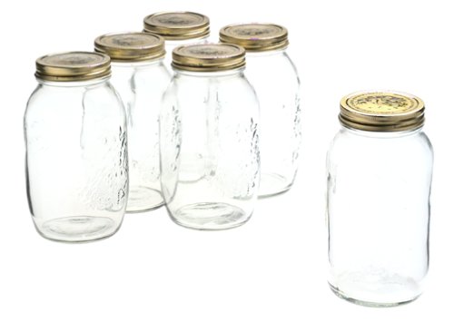 Click Here to See More Images Bormioli Rocco Quattro Stagioni 50 3/4 Ounce Canning Jar, Set of 6