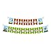 Wheels on the BUS Birthday Party Decorations. Includes Wheels on the Bus Party Hats, Wheels on the BUS Centerpieces, Happy Birthday Banner, Hanging Decorations & Wheels on the BUS Cupcake Toppers