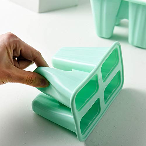 Popsicle Molds 4 Pieces Silicone Ice Pop Molds BPA Free Popsicle Mold Reusable Easy Release Ice Pop Maker - Thumbnail 7