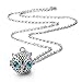 EUDORA Sterling Silver Owl Chime Spheres Baby Lucky Wish Jewelry Mexican Bola Chain Pendant Necklace
