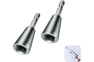 YOSTYLE Wire Twister Wire Connector Wire Twisting Tool, Wire Stripper Tool for Drill Wire Nut Twister Wire Twisting Tool, Wire Stripping and Twisting Tool for Power Drill, Cable Quick Stripping (2)