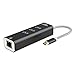 CableCreation USB C to Ethernet Adapter, USB-C Hub with RJ45 Gigabit Port 1000 Mbps, 3 USB 3.0 Ports, Compatible with MacBook Pro/Air, iPad Pro, Surface Book 2, XPS, Galaxy S10 S9, Slim Aluminum Case