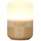 MYMAHDI Portable Wireless Bluetooth 4.0 Speaker and LED Light Lamp with Quality Sound, Touch Light Sensor, MP3 Player, Micro TF SD Card, AUX, USB, 4000mAh Battery-Bamboo Design (Multi-colored)