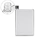Yosoo 750ml Leak Proof Flat Slim Water Bottles Plastic Transparent Portable Sports Bottle for Outdoor Activities(White)
