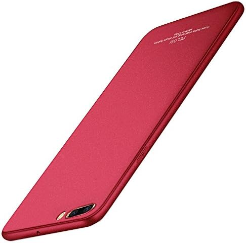 Pelosi Original Frosted Matte Ultra Slim Sandstone Soft Back Cover Case &amp; Screen Protector for Oneplus 5 Five (Red)