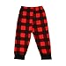 3PCS Baby Boys Girls Merry Christmas Plaid Outfit Set Long Sleeve Romper Pants With Hat