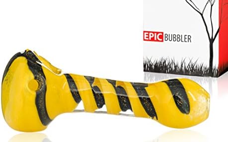 Epicbubbler 5 Inch Yellow-Black Premium Thick And Durable Hand Spoon