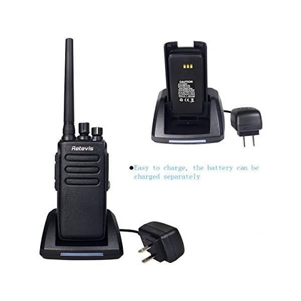 Retevis-RT81-IP67-Waterproof-DMR-DigitalAnalog-Two-Way-Radio10W-Rechargeable-32-Channel-UHF-400-470-Mhz-VOX-Encryption-with-Earpiece-PairBlack-and-Programming-Cable
