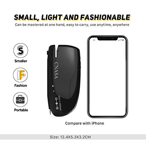 Battery Stapler Automatic, CNASA Electric Stapler Rechargeable Build-in Staple Remover for Office School Home (Black)