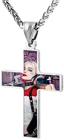 Suicide Squad Harley Queen Cross Prayer Christ Necklace Pendant Custom 24 Inch