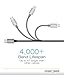 REVERSIBLE Micro USB Cable (6inch - 3 Pack), FosPower [Nylon Braided | Full Speed Charging] Micro USB Cable Durable Built for Galaxy S7/S7 Edge/Note 5, Moto G5/G5 Plus, HTC, LG & More (Gray)