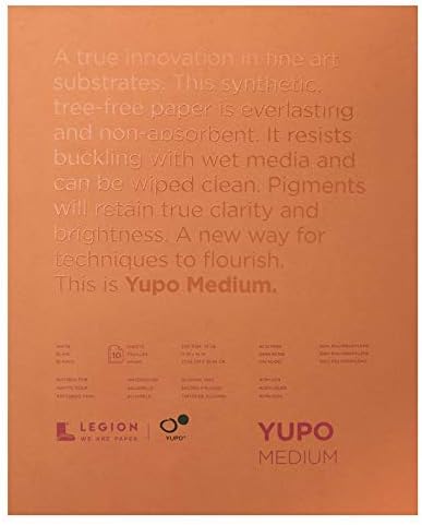 Legion Paper L21YUP197WH1114 Tape Binding Watercolor Pad, Acid-Free, Waterproof, 11" x 14" Size, Polypropylene, White