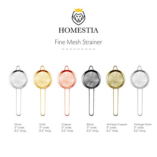 Fine-Mesh-Sieve-Strainer-Stainless-Steel-Cocktail-Strainer-Food-Strainers-Tea-Strainer-3-inch-by-Homestia