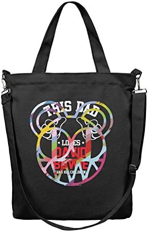 Women Canvas Tote Handbags Casual Crossbody Shoulder Work Bag Metal Rock Members Zipper Hobo bag
