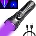TATTU U3 UV Flashlight Rechargeable 395nm Black Light Torch Blacklight 10W Ultraviolet LED Lamp with Micro USB Charging Cable