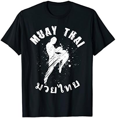 Mens Cool Muay Thai Shirt - Great Fit Stylish Thai Boxing Gear Small Black
