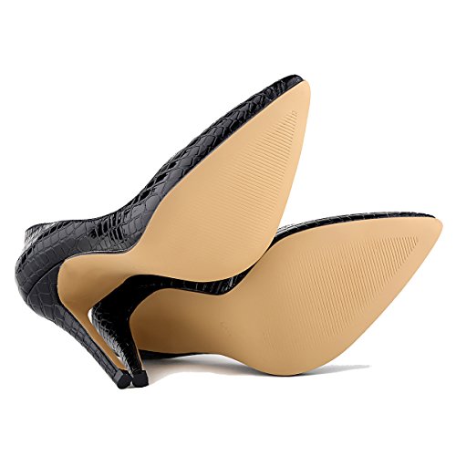 Loslandifen Womens Shoes Closed Toe High Heels Womens Pointed Slender Stiletto Pumps (35 M EU/5 B(M) US, Black) - Thumbnail 6