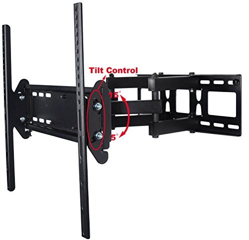 VideoSecu-MW340B-TV-Wall-Mount-Bracket-for-most-26-55-Inch-LED-LCD-OLED-and-Plasma-Flat-Screen-TV-with-Full-Motion-Tilt-Swivel-Articulating-Dual-Arms-16-Extend-up-to-VESA-400x400mm135-LBS-BD4