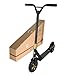 Xspec Aluminum Pro Stunt Dirt Kick Scooter Offroad Tires All Terrain Mountain, Matte Black & Gold, Oversized BMX Handlebars with 3-Bolt Clamp, Freestyle Fun Kids Outdoor Sports