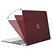 Mosiso Plastic Hard Case with Keyboard Cover with Screen Protector for Macbook 12 Inch, Dark Red