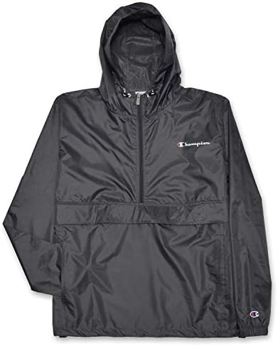 champion packable anorak jacket black