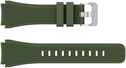 dulawei3 22mm Soft Silicone Smart Bracelet Band Strap Wrist Fashion Wristband Replacement for Huawei GT 46mm Dial Watch Army Green