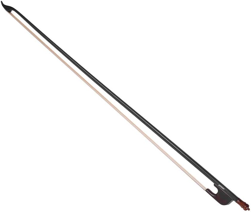 ammoon Baroque Style 4/4 Violin Fiddle Bow Carbon Fiber Round Stick Snakewood Frog White Horsehair Well Balanced